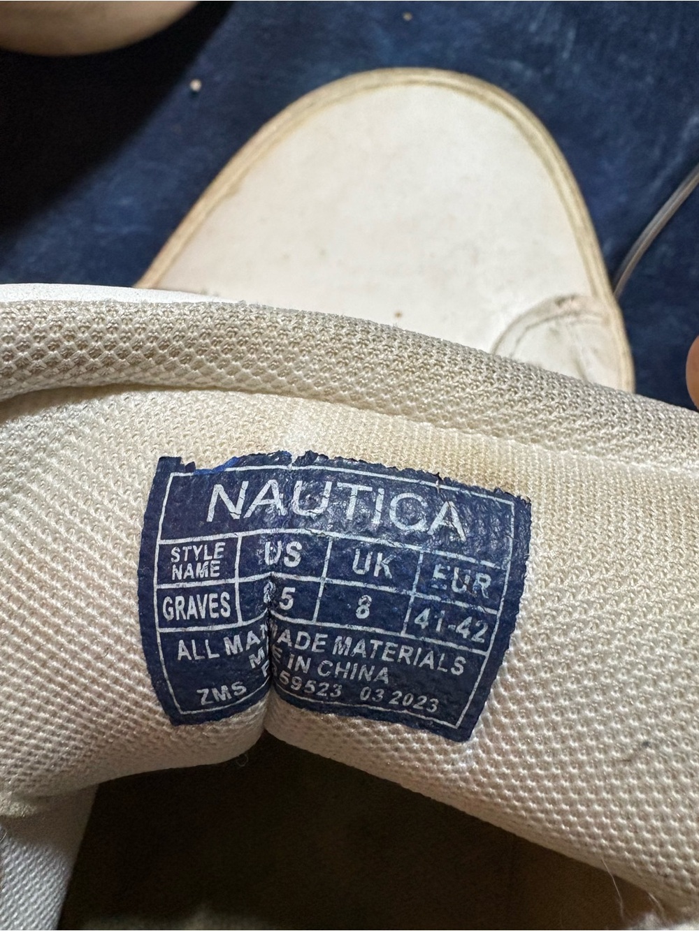 Nautica Men's Boat Shoes in Off-White